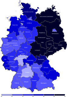 Proportion of Germans without a migrant background (2016) Germans without a migrant background (2016).svg