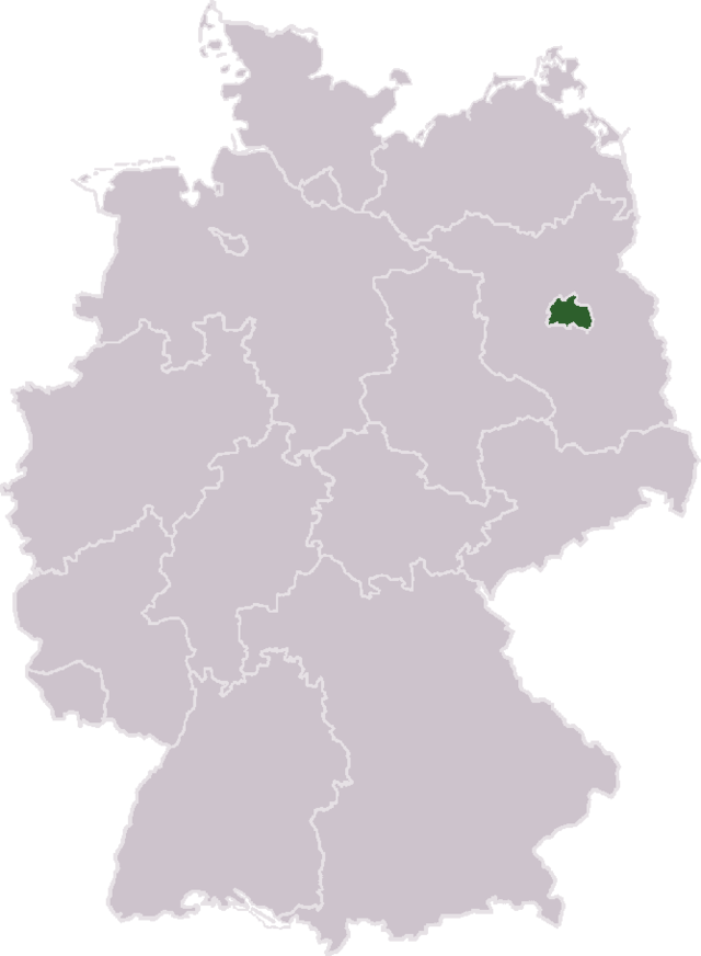 Li geografic position de Berlin in Germania