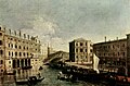 Фондако-деи-Тедески (слева от канала) на картине Каналетто (1730-е гг.)