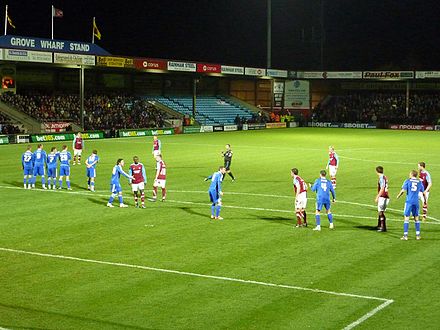 View towards the Clugston Stand (named 'Grove Wharf Stand' at time of photograph).