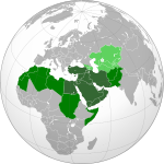 המזרח התיכון על מפת כדור הארץ