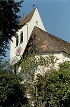 Turm und Chor der St. Martins­kirche Gretschins