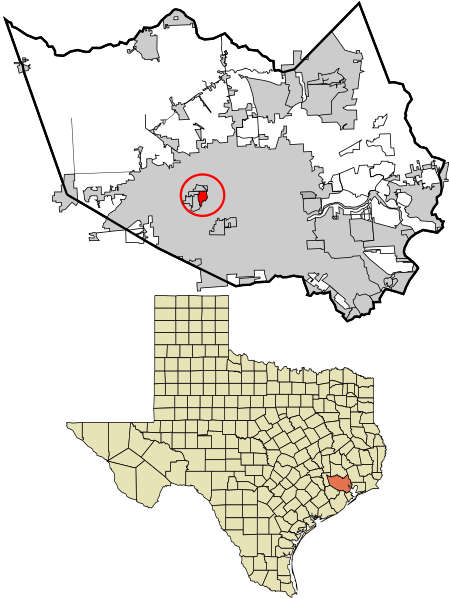 File:Harris County Texas incorporated and unincorporated areas Hunters Creek Village highlighted.svg