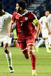Hassan Maatouk playing against Saudi Arabia