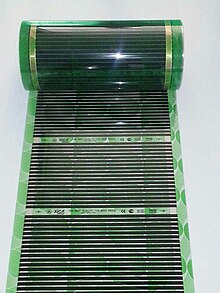 A heating film roll Heating film wiki.jpg