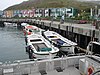 Börteboote im Hafen Helgoland