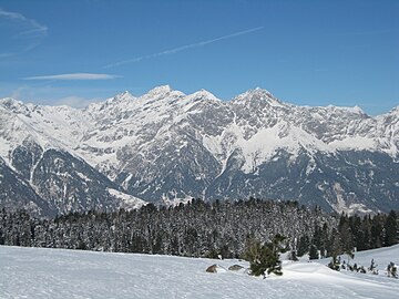 Hochwilde, Lodner, Lazinser Rötelspitz und Tschigat (die Texelgruppe vom Vigiljoch)