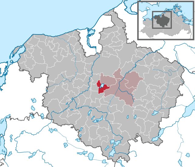 Läget för kommunen Hohen Sprenz i Landkreis Rostock