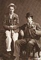 Oscar Wilde (1854-1900), with his lover Alfred Douglas. For more pictures of Oscar Wilde click here.