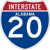 Interstate 20 marker