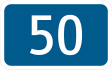 First-class Road 50 shield}}