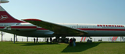 IL-62, Lady Agnes, opstillet ved stedets luftfartsmuseum.