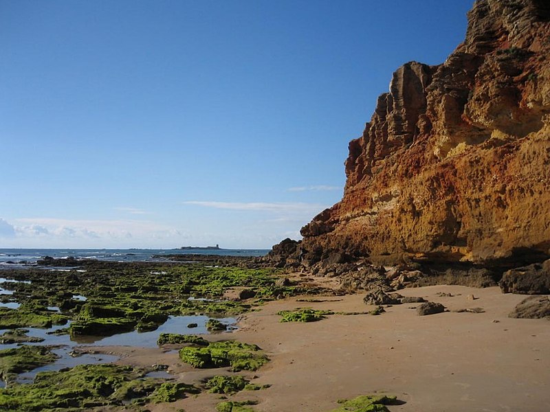 File:Islote de Sancti Petri desde la playa de Chiclana.jpg