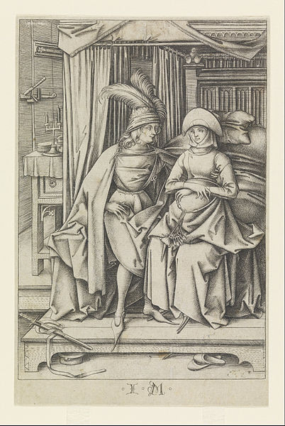 File:Israhel van Meckenem - A Couple Seated on a Bed - Google Art Project.jpg