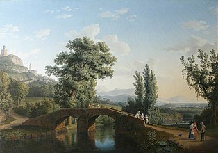 Landscape with a Bridge, with a View of Monte Sarchio (1792)★