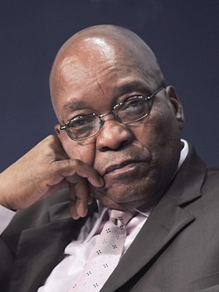 <span class="mw-page-title-main">Jacob Zuma</span> President of South Africa from 2009 to 2018