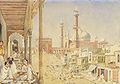 Jama Masjid, Delhi, watercolour, 1852.jpg