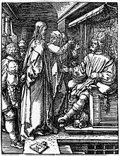 Jesus before Herod Antipas, Albrecht Durer, 1509 Jesus-och-Herodes.jpg