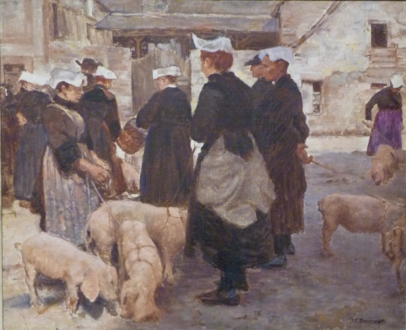 Bouchor's "Le marché aux cochons d'Auray"