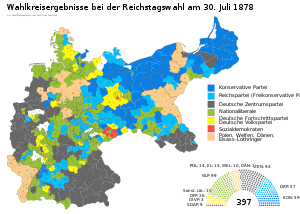Karte der Reichstagswahlen 1878