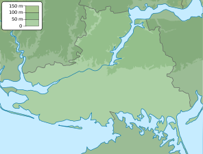 Каховське водосховище. Карта розташування: Херсонська область