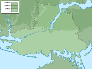 Каркінітська затока. Карта розташування: Херсонська область