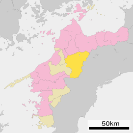 Lokasi Kumakōgen di Prefektur Ehime