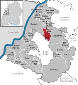 Kaart van Kuppenheim