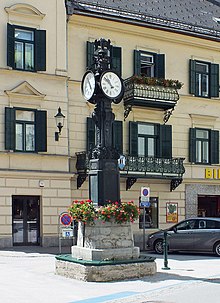 Lössls ehemals autodynamisch betriebene Uhr in Bad Aussee