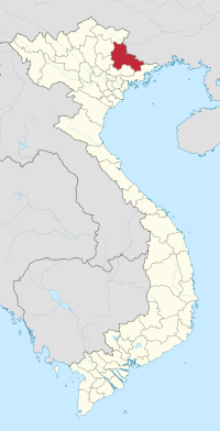 मानचित्र जिसमें लैंग सोन प्रान्त Lạng Sơn हाइलाइटेड है