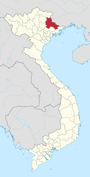 Mapa do Vietnã com a província de Lạng Sơn em destaque