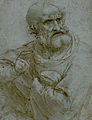 Leonardo da Vinci - Halbfigur eines Apostels