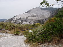 A pumice mine just east of Acquacalda.