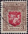 Lithuania MiNr 038, same drawing, other tonality, other watermark, (Second Berlin drawing)