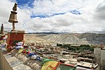 Medeltida jordomgärdad stad Lo Manthang