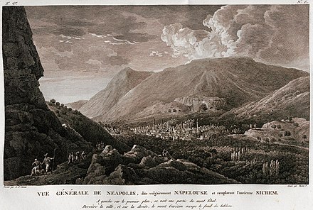Nablus in the 1780s, by Louis-François Cassas.