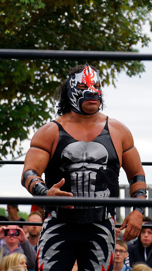 Nitro in the ring during an outdoor show in France