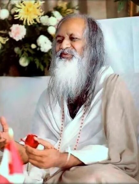 Maharishi Mahesh Yogi, developer of the Transcendental Meditation technique.