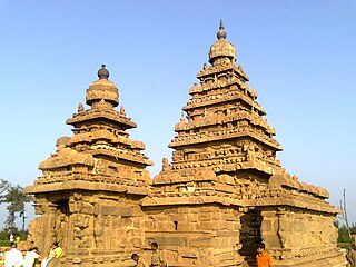 Shore Temple Structural temple, built with blocks of granite, dating from the 8th century AD, it is one of the Group of Monuments at Mahabalipuram, a UNESCO World Heritage Site