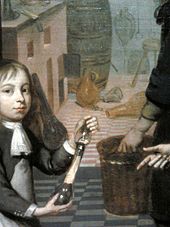 Late 17th-century laboratory glassware in the painting by Cornelis de Man (National Museum in Warsaw). Man Group portrait (detail).jpg