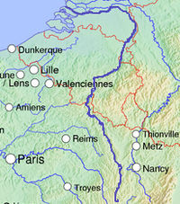 řeka na mapě