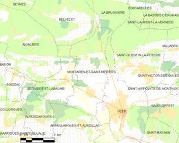 Montaren-et-Saint-Médiers - Localizazion