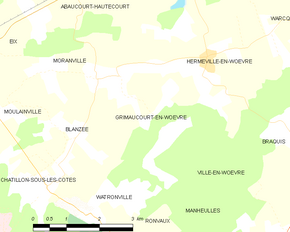 Poziția localității Grimaucourt-en-Woëvre