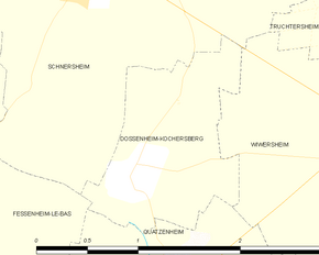 Poziția localității Dossenheim-Kochersberg