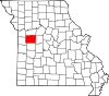 Map of Missouri highlighting Johnson County.svg