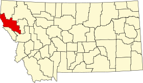 Umístění Sanders County