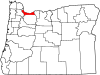 Mapa d'Oregon destacant Multnomah County.svg