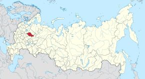 Poziția localității Regiunea Kostroma