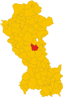 Map of comune of Anzi (province of Potenza, region Basilicata, Italy).svg