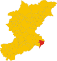 Collocatio finium municipii in Provincia Bellunensi.